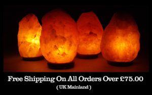 Free shipping for any salt lamp products over £75.00